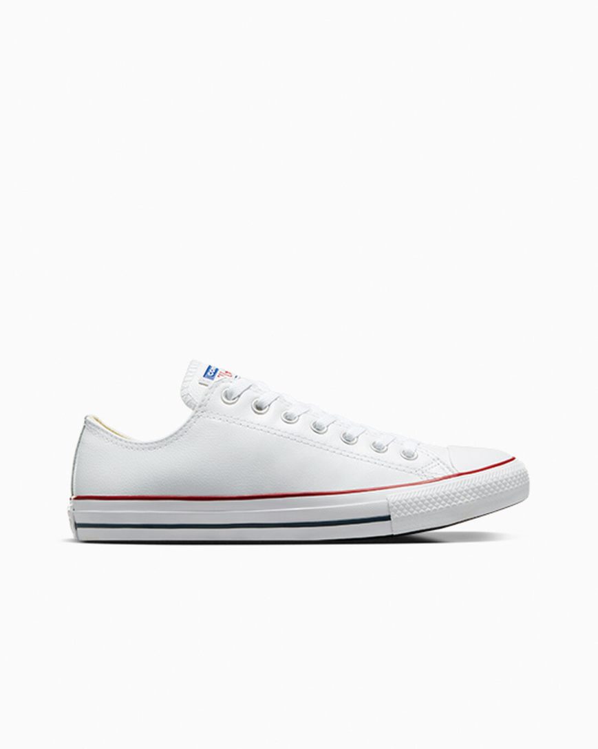 Tenisky Nizke Converse Chuck Taylor All Star Kozene Panske Biele | SK RAH11I9